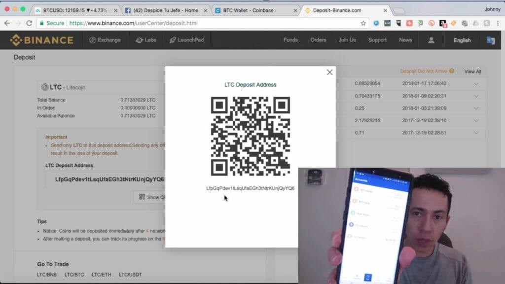 ¿Cómo pasar de Coinbase a Binance?