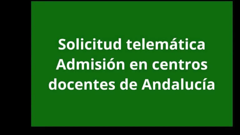 Procedimiento extraordinario de admisión en centros docentes en Andalucía